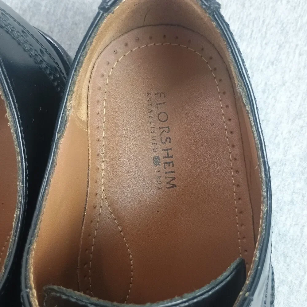 Florsheim Brookside‎ Wingtip Oxford Men's 10.5 Genuine Leather Sleek Dress Shoe
